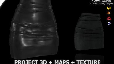 SKIRT | MD, BLENDER, SP, C4D | PROJECT + MAPS + TEXTURE | by THAIS COSTA