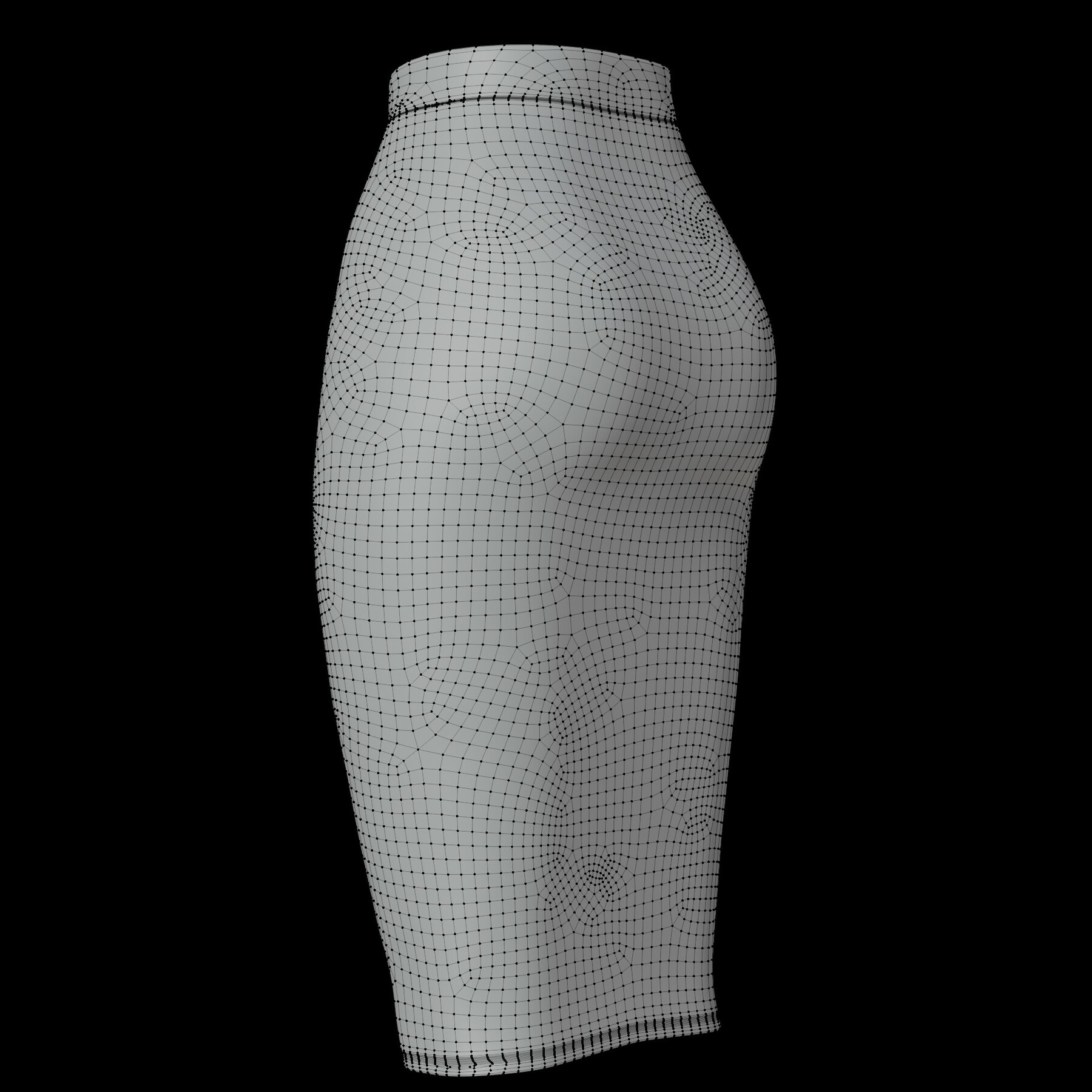 Silver shop skirt 3d