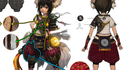 Little Fox Girl - Cloth Set 08