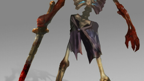 Low poly 3D Monster - Bone Home