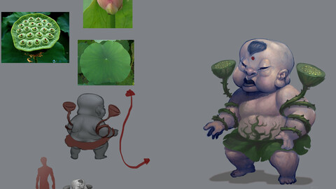 Low poly 3D Monster - Twin Lotus Monster