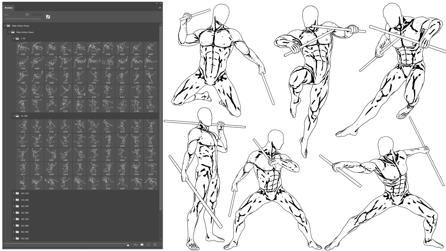 91 Useful Action Poses for Genesis 9 - Daz Content by Shredder