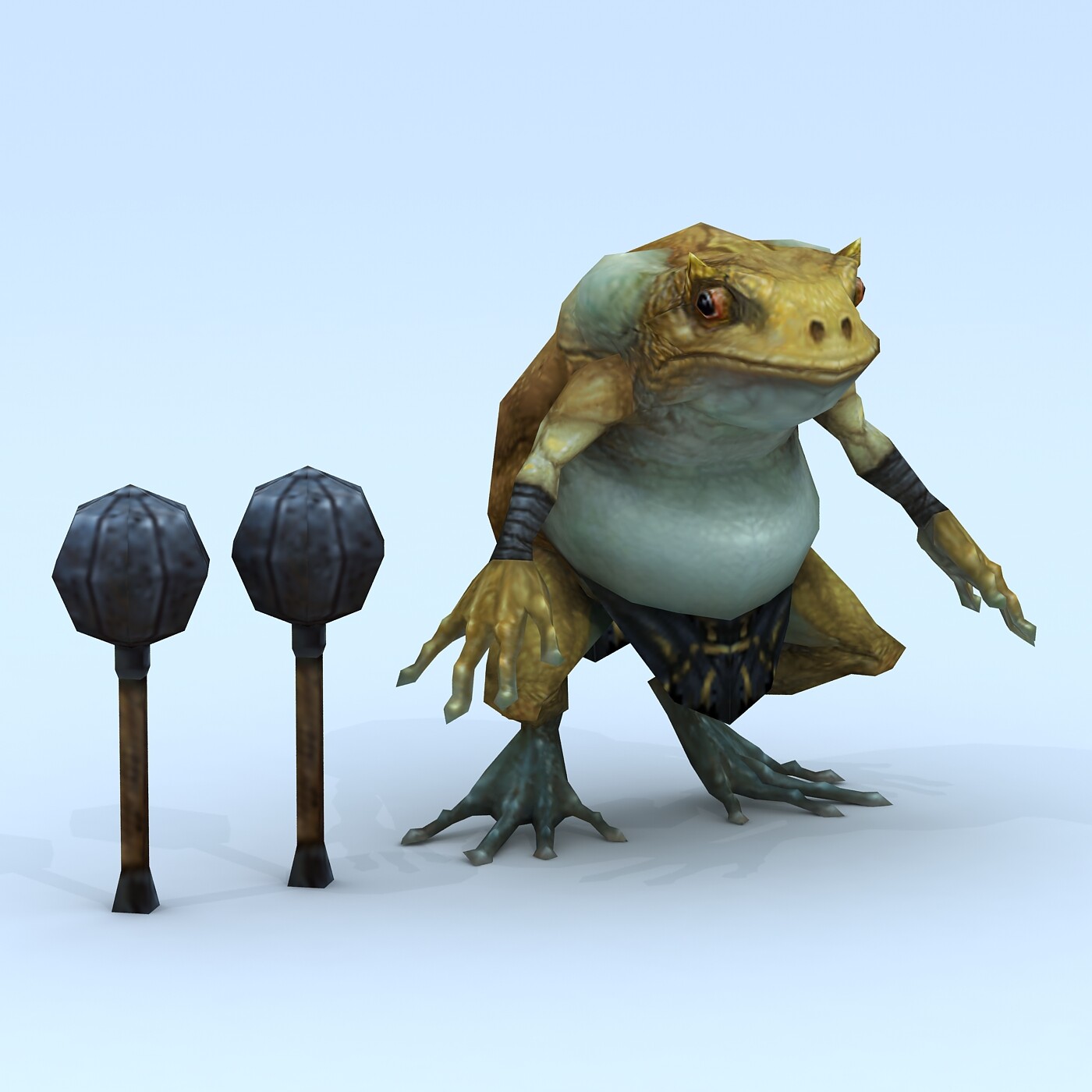 ArtStation - Low poly 3D Monster - Toad jing | Game Assets