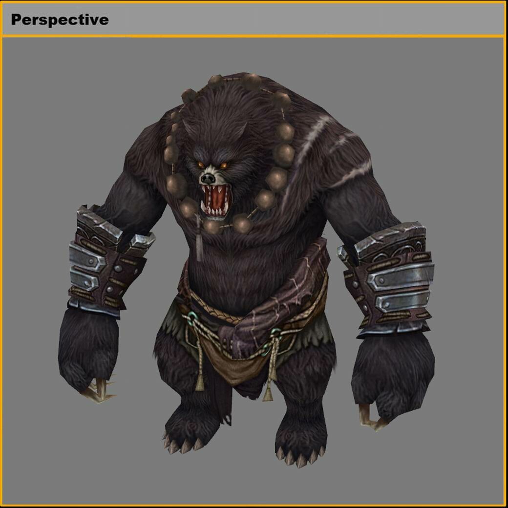 Artstation - Low Poly 3d Monster - Black Wind King Bear 