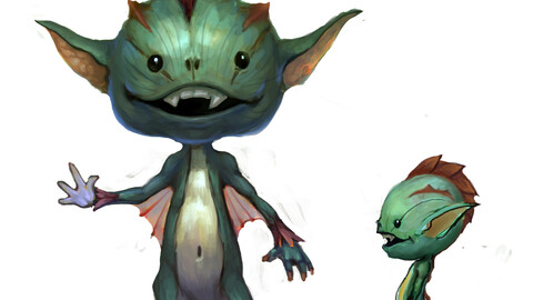 Low poly 3D Monster - Flowerboy 01