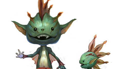 Low poly 3D Monster - Flower Fairy 02