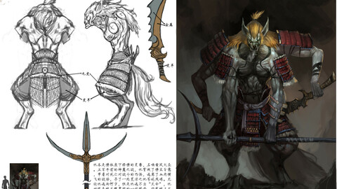 Low poly 3D Monster - Yellow Winds