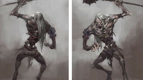 Low poly 3D Monster - Warriors