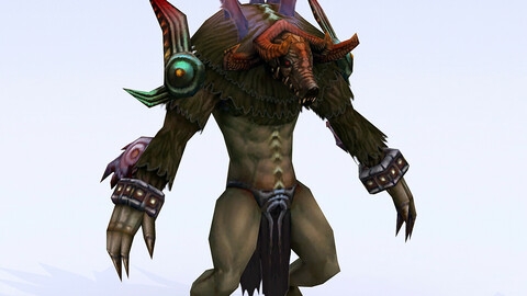 Low poly 3D Monster - Connolly Head 06