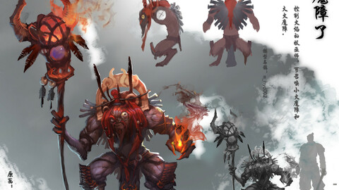 Low poly 3D Monster - Devil