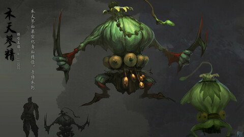 Low poly 3D Monster - Wood Scorpion