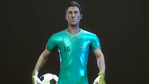 Low-poly model of the character Football Player