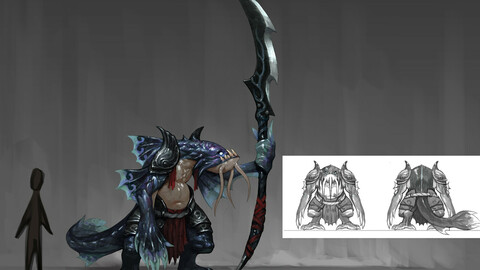 Low poly 3D Monster - Catfish commandant