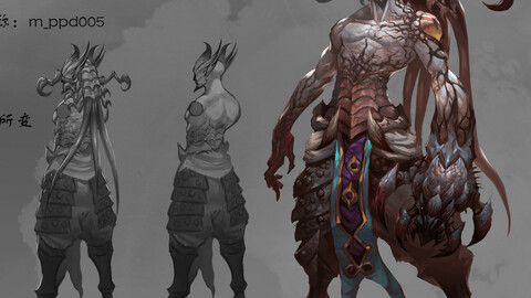 Low poly 3D Monster - Guardian