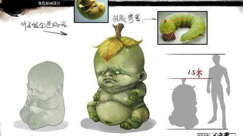 Low poly 3D Monster - Ginseng Fruit 02