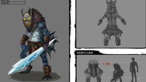 Low poly 3D Monster - Sorcerer 02