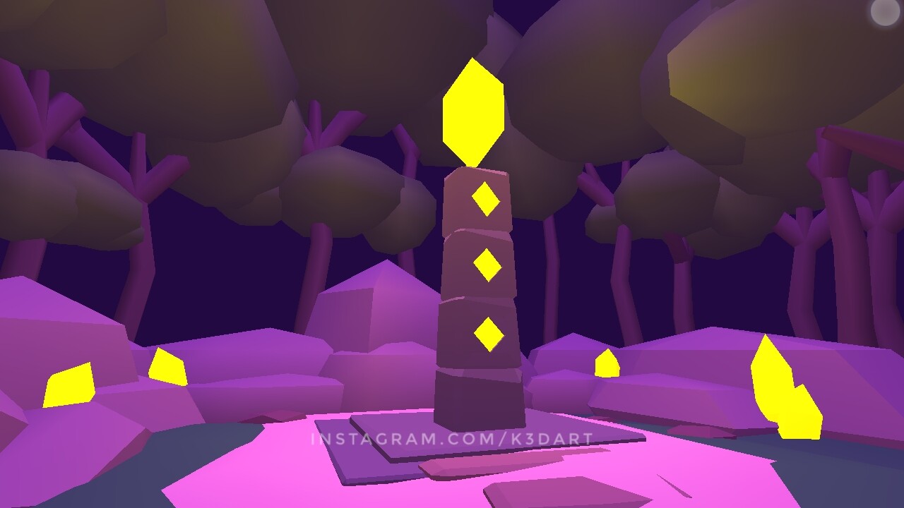 ArtStation Forest Temple Ruins Low poly game level Game Assets