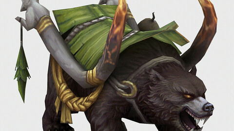 Low poly 3D Monster - Bear 03