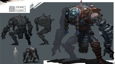 Low poly 3D Monster - Black Iron