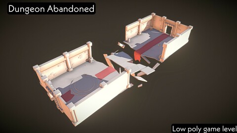 Dungeon abandoned - low poly game level