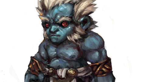 Low poly 3D Monster - Growth Master 01