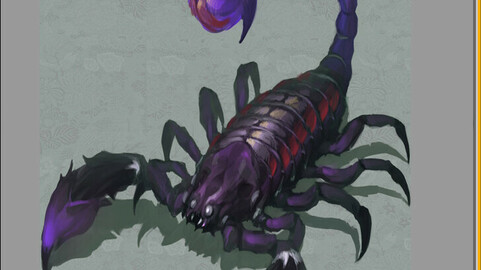 Low poly 3D Monster - Purple Tail Suckling