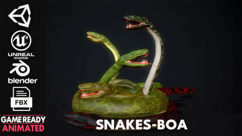 Snakes (Boa) - Game Ready