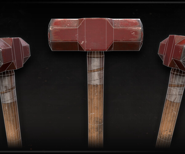 ArtStation Sledgehammer Game Ready PBR Prop Game Assets