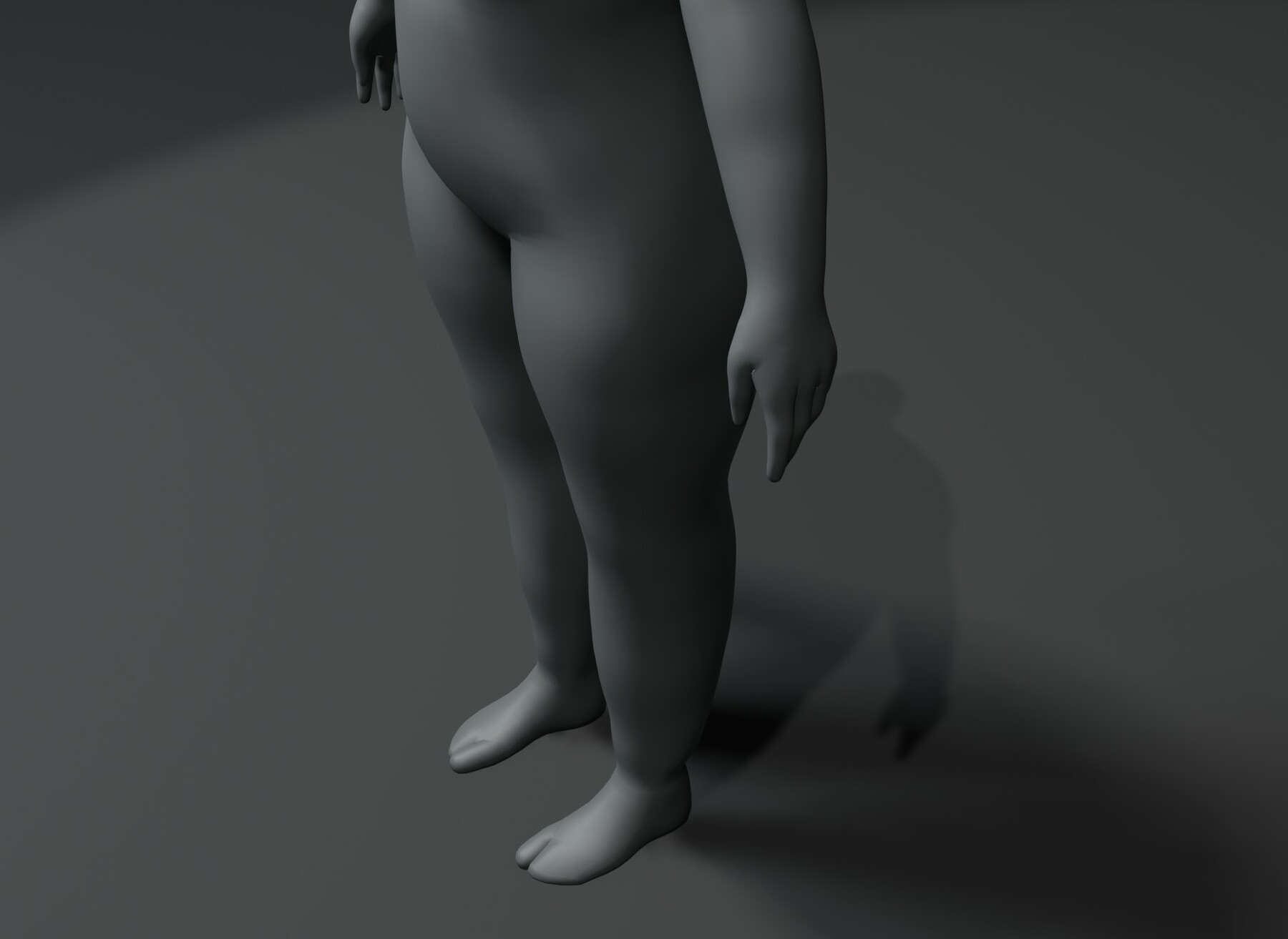 ArtStation - Female Body Fat Base Mesh 3D Model 20k Polygons