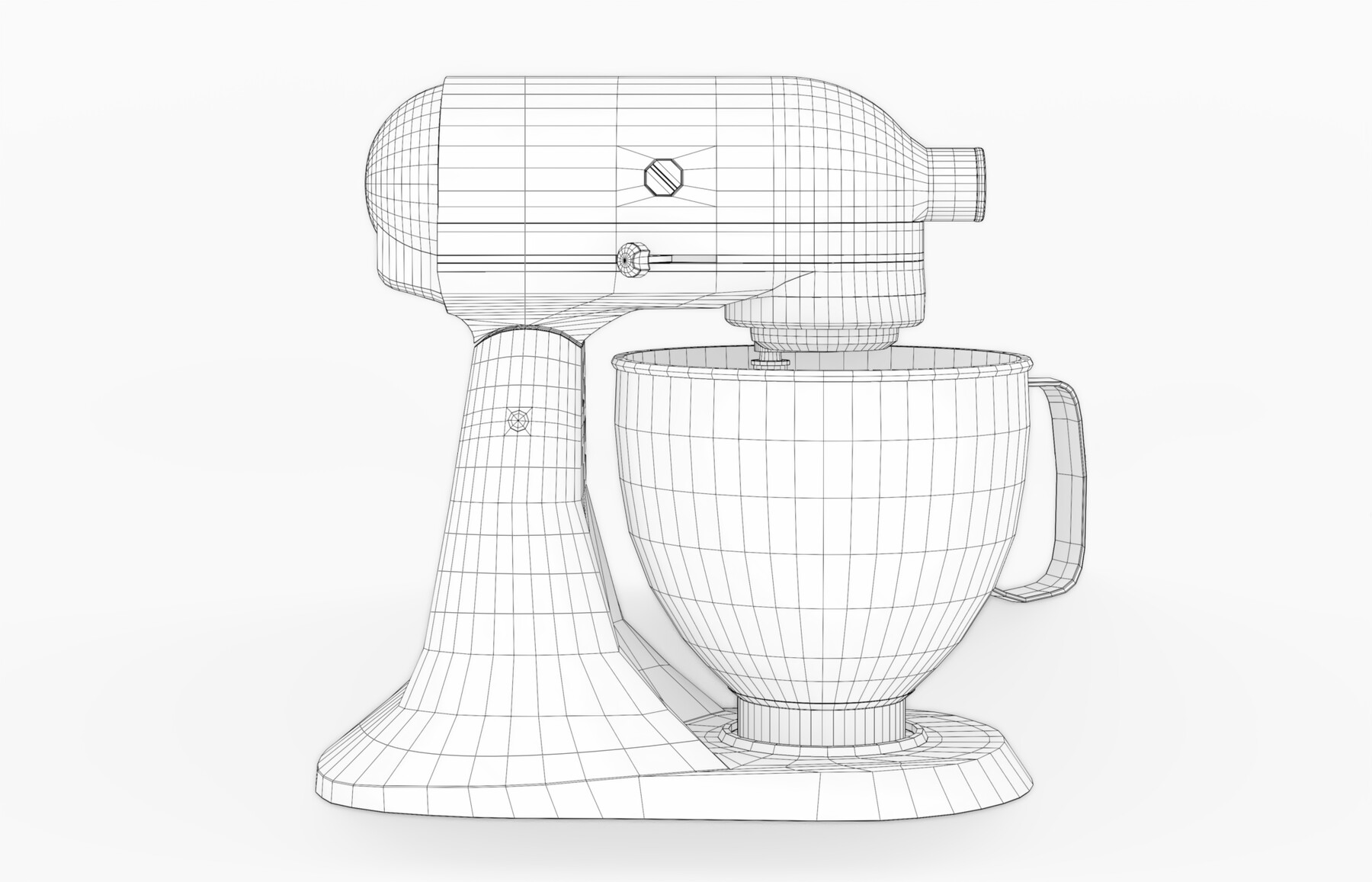 KitchenAid Stand Mixer Model K45SS, 3D CAD Model Library