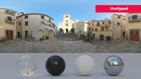 HDRi Unclipped 10K - Italian Old Town