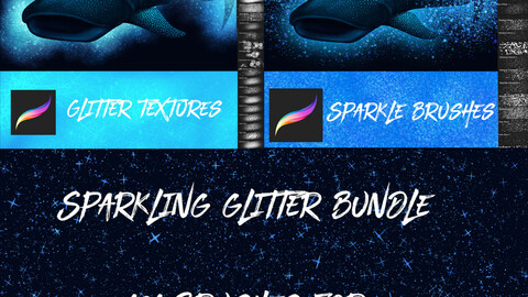 101 Glitter Brushes Bundle for Procreate