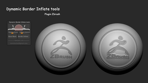 Dynamic Border Inflate tools plugin Zbrush