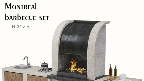 Montreal Barbecue Grill Set (1 Barbecue)