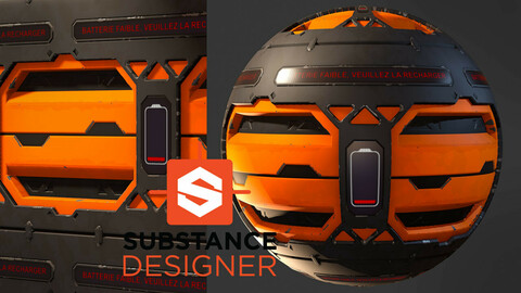 Stylized Industrial Sci-Fi Material - Substance Designer