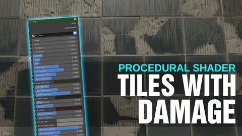 Procedural Tiles Shader with Displacement for Blender (Cycles)