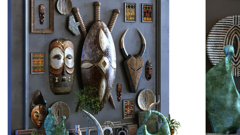 decoration set 099 africa art style