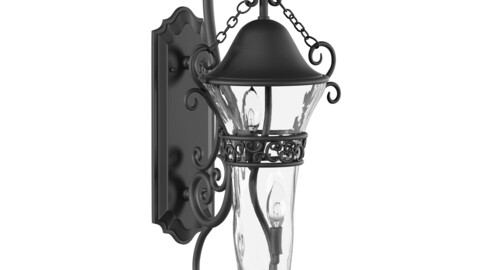 Textured Matte Black Outdoor Wall Sconce
