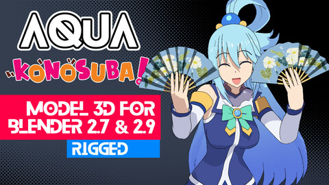 Aqua - Konosuba Anime Model 3D