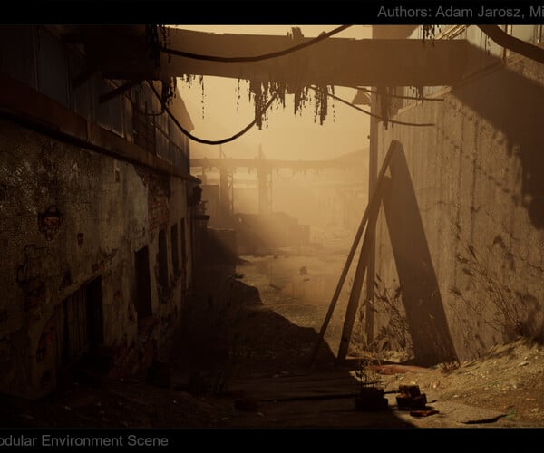 ArtStation - [UE4][SCANS] Old Factory Street | Game Assets