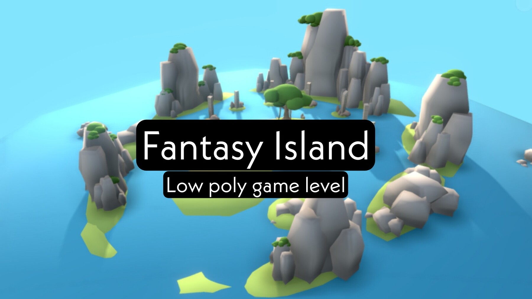 ArtStation Fantasy island 2 Low poly Game level Game Assets