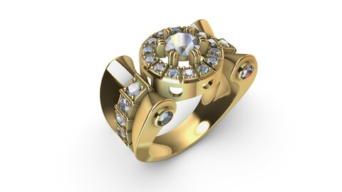 Ring with gems