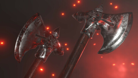 Medieval French battle axe