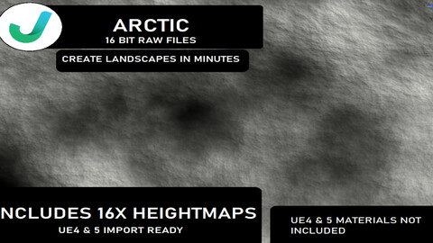Unreal engine 4 & 5 realistic heightmaps: Arctic