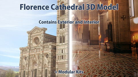 Florence Dome Cathedral (Santa Maria Del Fiore ) 3D Model | Exterior & Interior