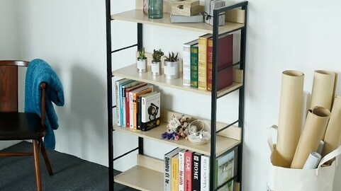 Cookie and Cream Bookcase 4 tiers
