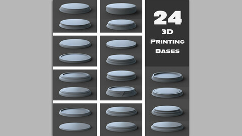 24x 3D Printing Bases V.1
