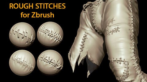 Rough Stitches for Zbrush(2019+)