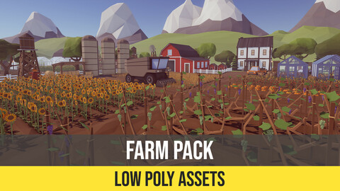 Low Poly Farm Pack - Asset for Unity 3D, Map and Models