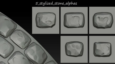 5 Stylized stone alphas